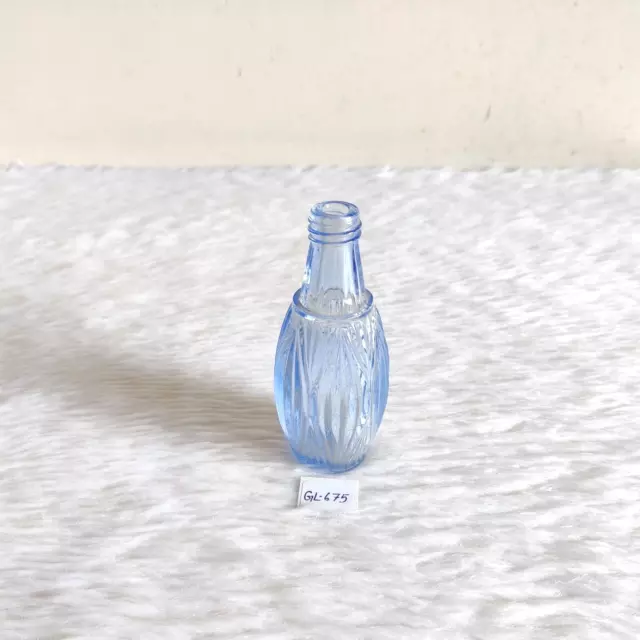 Vintage Hellblau Glas Parfum Flasche Dekorativ Sammlerstück Alt GL675