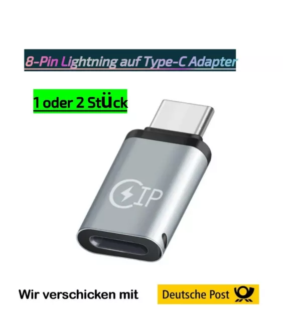 Iphone laden8-Pin  auf Type-C Adapter 8-Pin BUCHSE zu to USB-C STECKER