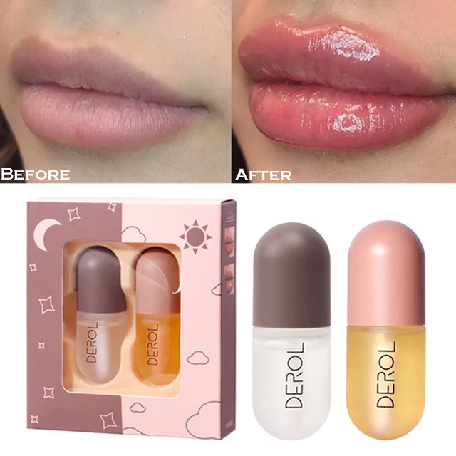 Aceite hidratante día-noche instantáneo volumen labios relleno reparación reducir labios finos