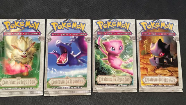 CARTE POKEMON BOOSTER VIDE / EMPTY x4 ARTSET EX CREATEURS DE LEGENDES BLOC EX