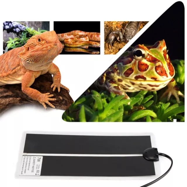 Reptile Pet Electric Heating Pad Heater Heat Mat Warmer Hermit Crab Frog Lizard 3