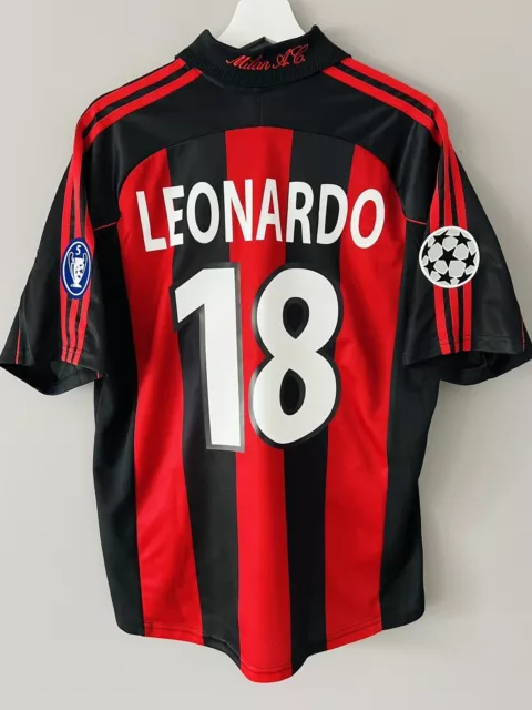 Maillot authentique Milan AC 2000/2001 Leonardo shirt maglia jersey Adidas