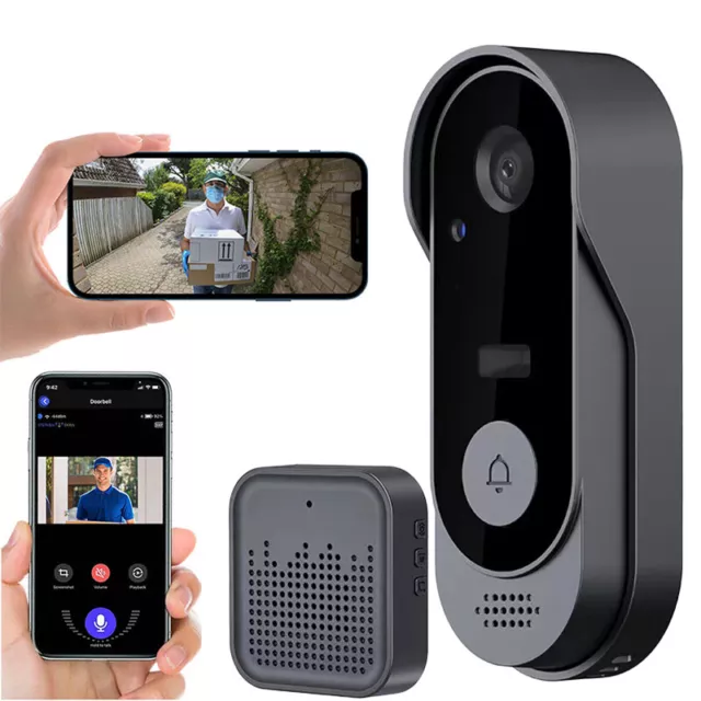 Wireless Smart Video Doorbell WiFi Security Camera Bell Phone Door Ring UK