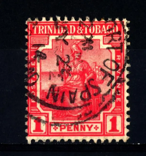 TRINIDAD AND TOBAGO - 1913-1923 - Britannia seduta: legenda TRINIDAD & TOBAGO