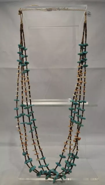 Vintage Santo Domingo 4-strand Multicolor Necklace c.1970 30"
