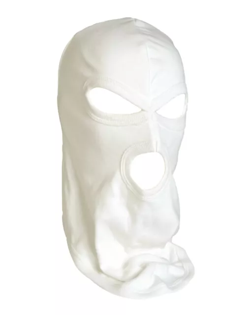 Herren Army Deluxe 100 % Baumwolle robust drei Löcher Sturmhaube Gesichtsmaske Kopfstück 3