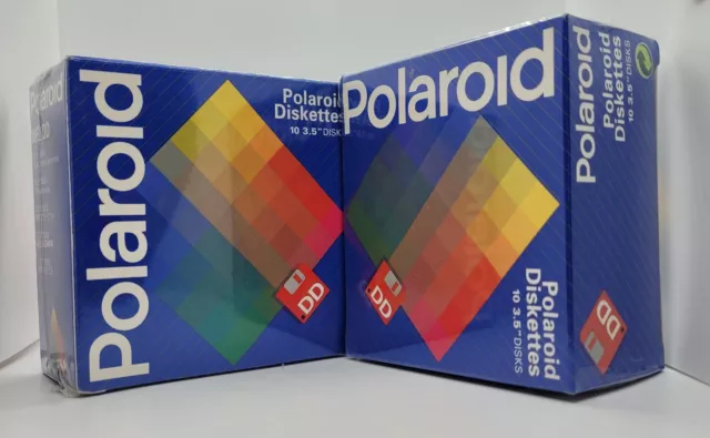 New Sealed Polaroid Diskettes 2 Boxes of 10 - 3.5 inch Disks MF2 Double Density
