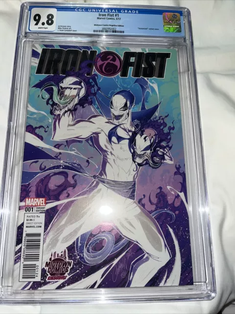 Iron Fist #1 (2017 Marvel Comics) J Scott Campbell Negative Variant CGC 9.8