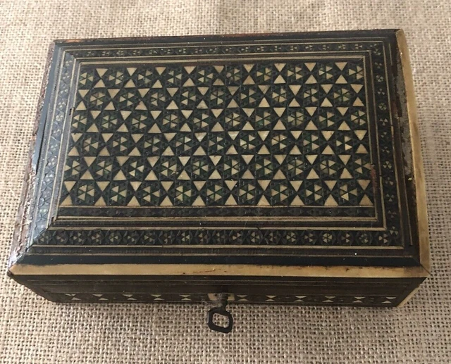 Ancienne Boîte D'allumettes En Marqueterie De Bois - Tabatière, Avant 1900 - France