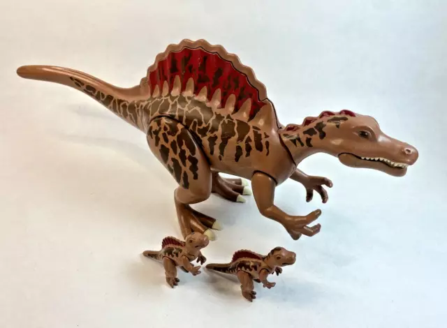 Forfalske Kriger stykke PLAYMOBIL 6267 SPINOSAURUS con due bambini dinosauri Dino Saurier 2007  Geobra EUR 29,90 - PicClick IT