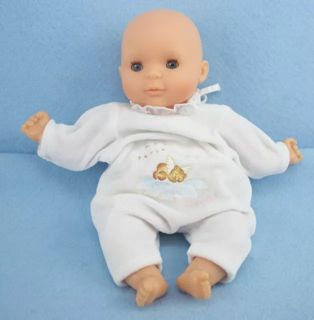 12” Corolle Mon Premier Bebe Calin Baby Doll Sleepy Eyes White Velveteen Romper