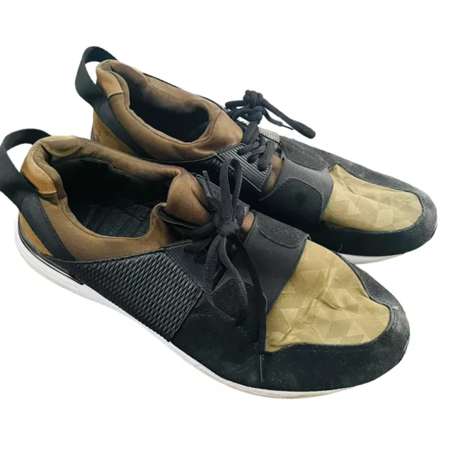 RIVER ISLAND SZ10UK Men s Trainers Sneakers Khaki Technical Shoes Elastic 14.24 PicClick UK
