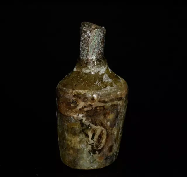 Very Old Ancient Roman Glass Medicine Cosmetics Glass Bottle from Afghanistan