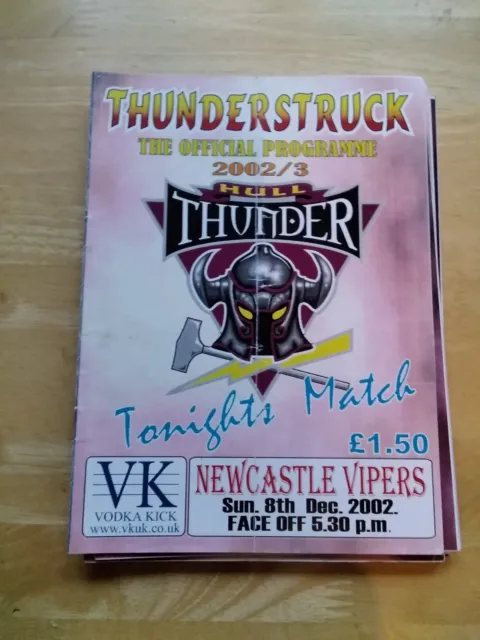 2002/2003 Hull Thunder V Newcastle Vipers - Ice Hockey 8/12