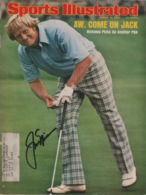 Jack Nicklaus PGA Golf SIGNED Sports Illustrated 8/18/75 COA!