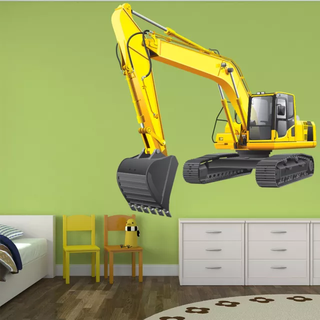 Yellow Digger JCB Wall Sticker WS-41168 2