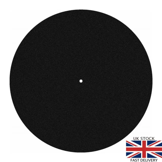 12" Replacement Record Player Turntable Slipmat High Quality 3mm Felt Mat BLACK