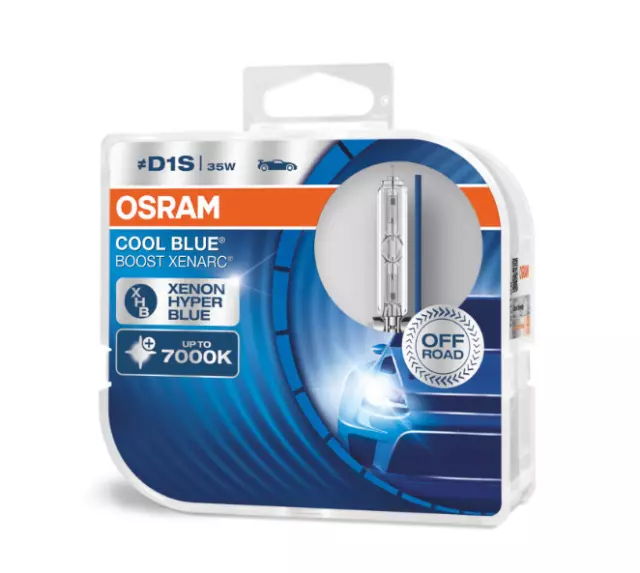 Genuine Osram (CBB) COOL BLUE BOOST D1S 7000K Xenon Bulbs Brand New