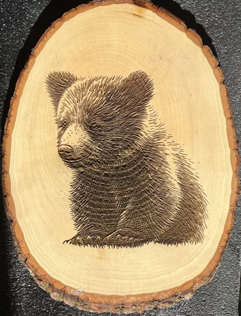 Bear Cub & Grizzly Bear - Two sided Wall Decor  - choose which side to display
