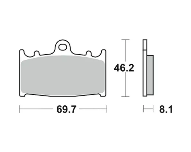 plaquettes de frein TRW MCB 602 pour KAWASAKI ZZR 600 D ZX600D 90-92 (avant)