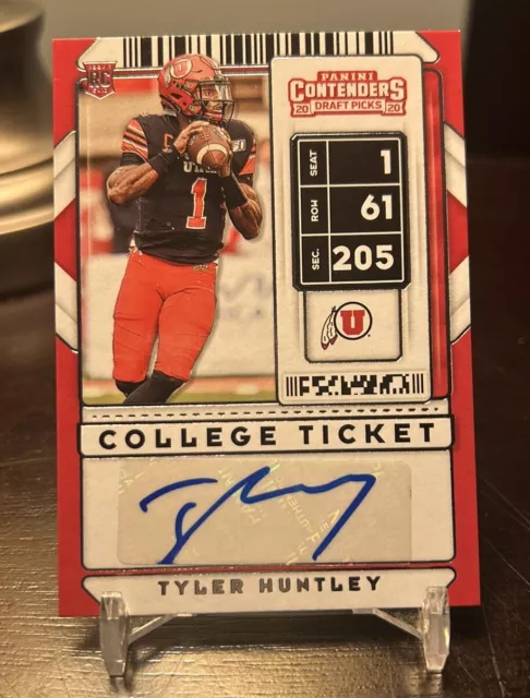 2020 Panini Contenders Draft Picks Tyler Huntley Rookie Ticket Auto RC RAVENS!