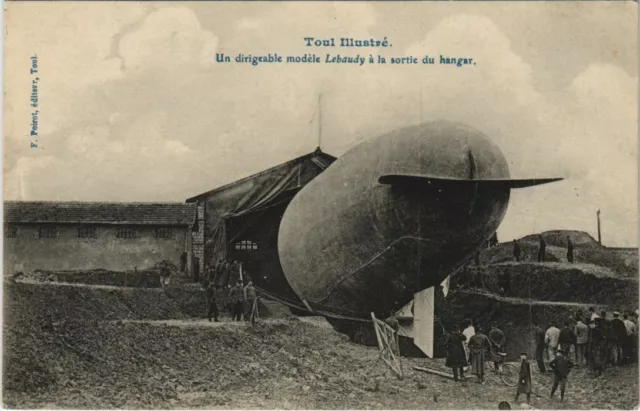 PC HANGAR TOUL DIRIGEABLE LE LEBAUDY ZEPPELIN BALLOON AVIATION (a19304)