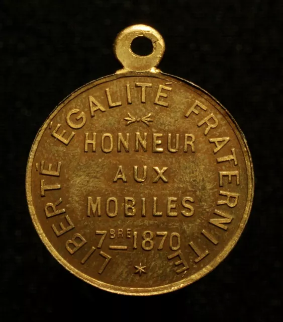 Frankreich, Tragbare Medaille 1870, Honneur aux Mobiles, R! 2