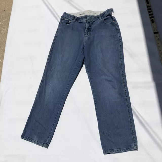 Lee Jeans Women's Size 12 S Stretch Comfort Waistband High Rise Straight Blue