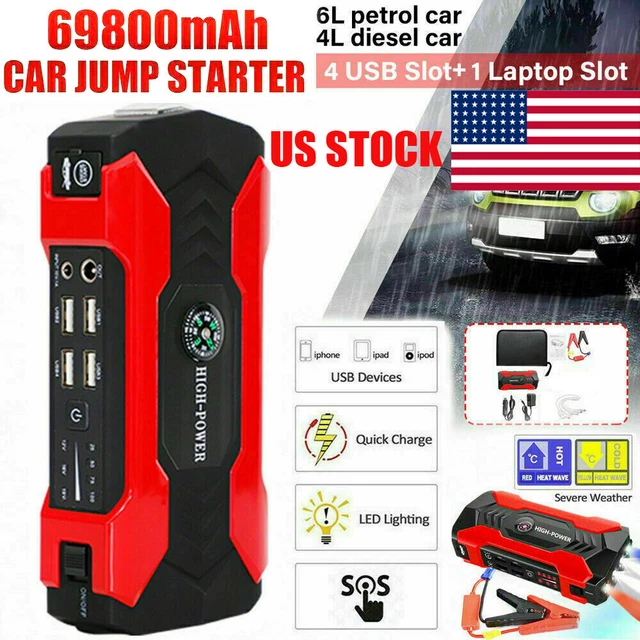 99800mAh Car Jump Starter Booster Jumper Box Power Bank Battery Charger Portable