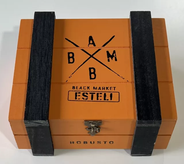 2022 Alec Bradley Black Market Esteli Robusto Empty Wooden Cigar Box BX-24