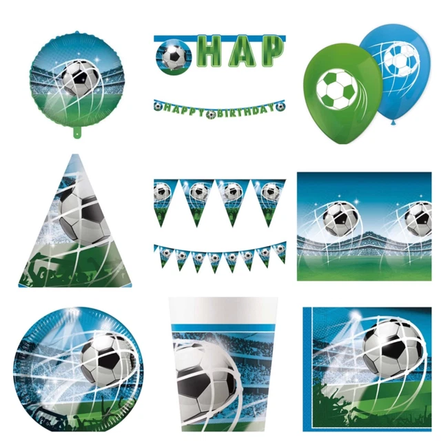 SOCCER FOOTBALL THEMED balloons bunting banners birthday table party