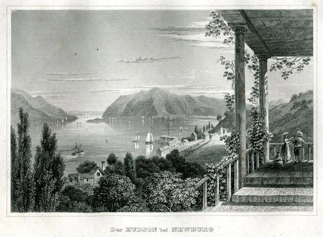 Der Hudson bei Newburg - Stahlstich