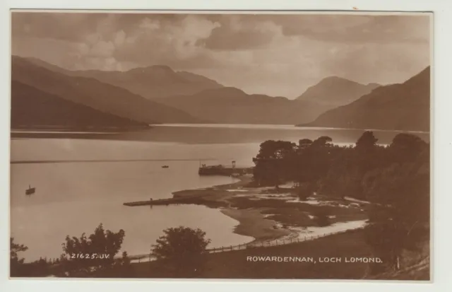A Vintage Unused B/W Postcard of Rowardennan, Loch Lomond