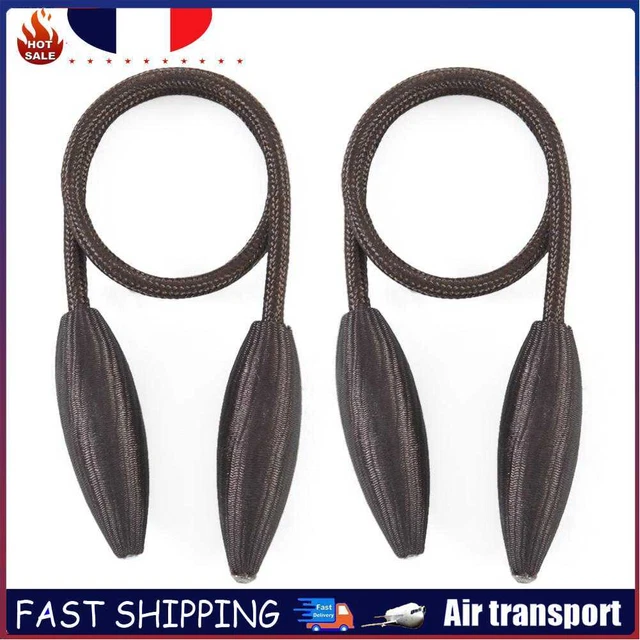 2pcs Curtain Tiebacks Tie Olive Holdbacks Decorative Buckle Clips (Brown)