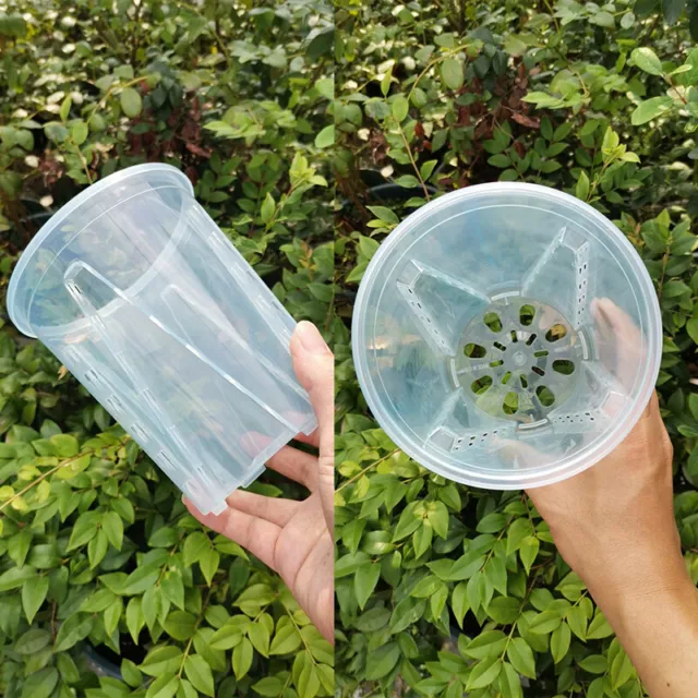 Pots d'orchidées en plastique transparent avec trous Pot de fleur transparent