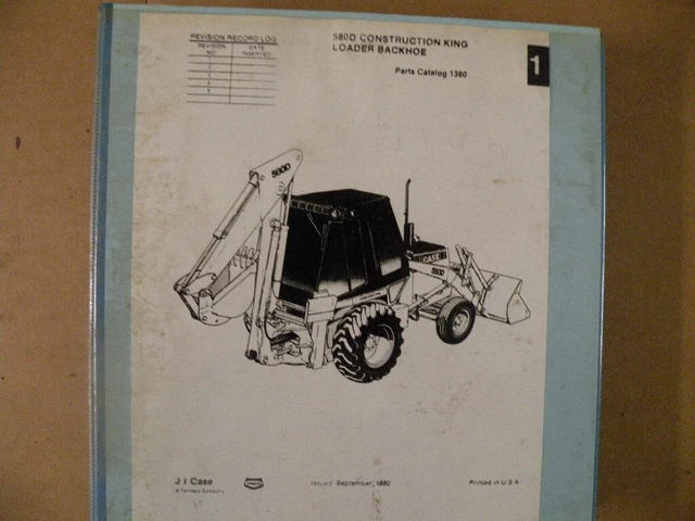 case 580 back hoe-parts/service manual--very good  --6 lbs --