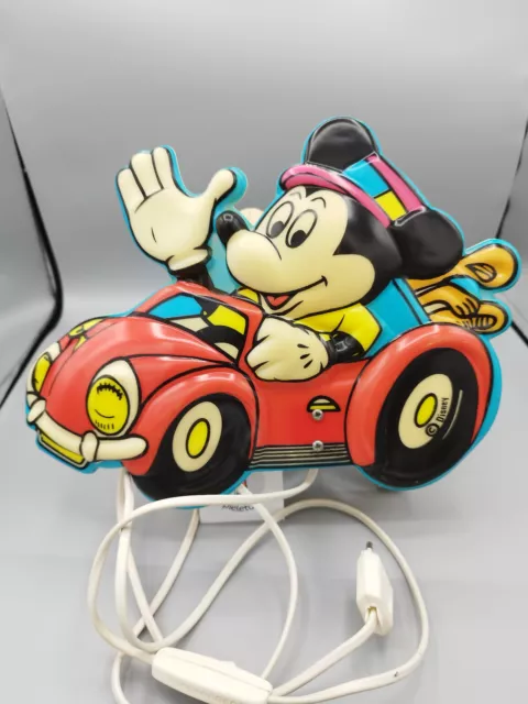 Disney Mickey Mouse Micky Maus Wandlampe Auto Vintage