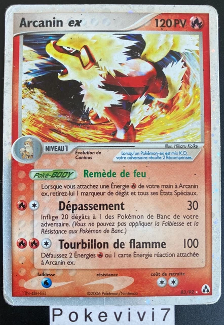 Carte Pokemon ARCANIN 83/92 EX Ultra Rare Bloc EX Créateurs de Légendes FR