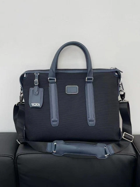 Tumi Alpha 3 Business Shoulder Bag Carry-on 11.81×15.74×3.14 in Navy Travel Used