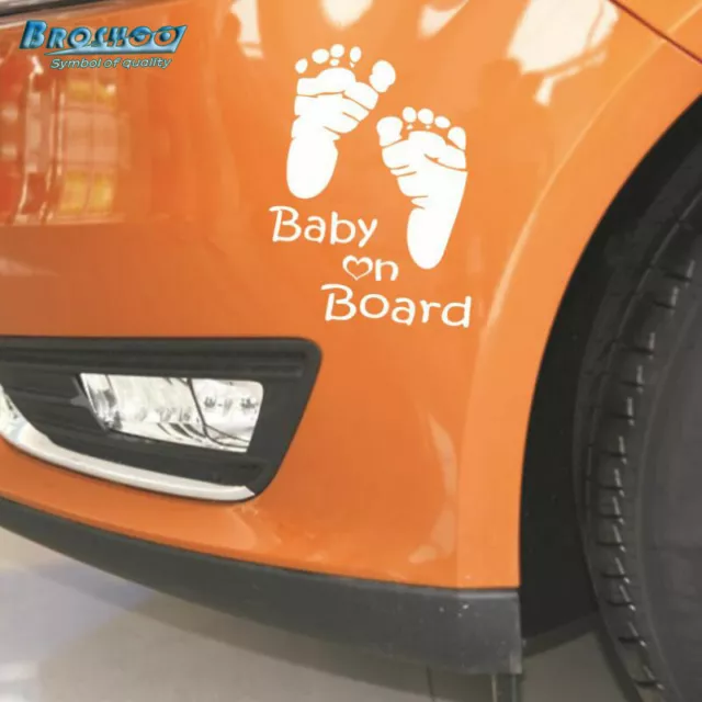 Baby an Bord weiße FÜSSE Autosicherheit Kind Kinder Fenster Aufkleber Vinyl Aufkleber 2