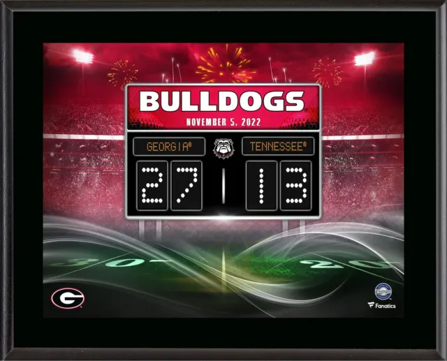 Georgia Bulldogs 10.5" x 13" 2022 Win vs Tennessee Volunteers Plaque