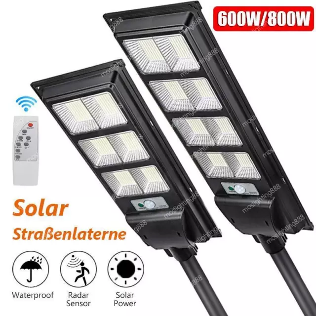 LED bewegungsmelder Garten Solar Straßenlaterne 600/800W Wasserdicht Garten IP65