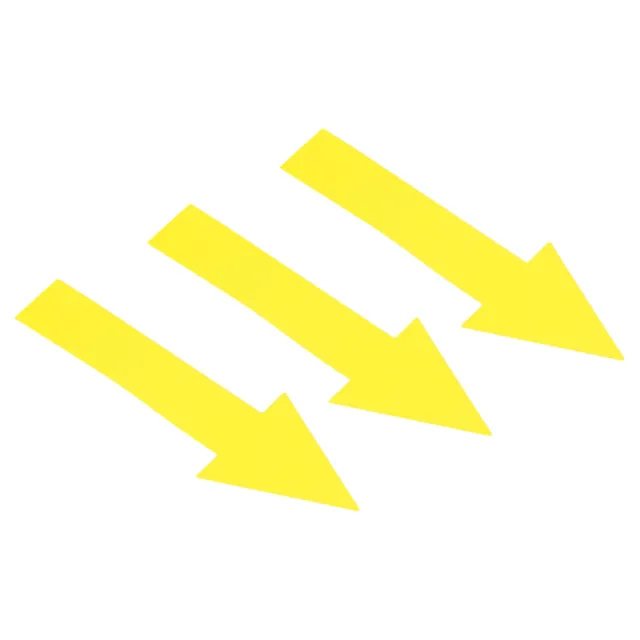 6Set / 18Pieces 8x2" Arrow Sticker Directional Arrow Sign Floor Decal Yellow