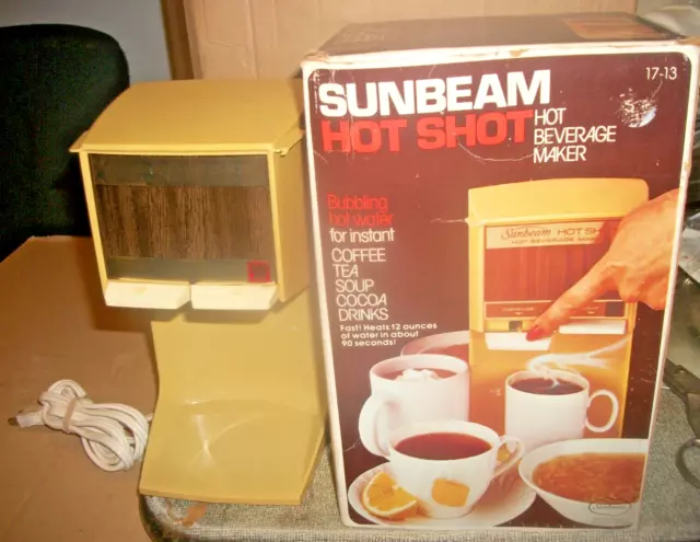 NEW SUNBEAM HOT Shot Water Dispenser #3211 Coffee Tea Hot Chocolate Home  Morning $38.88 - PicClick