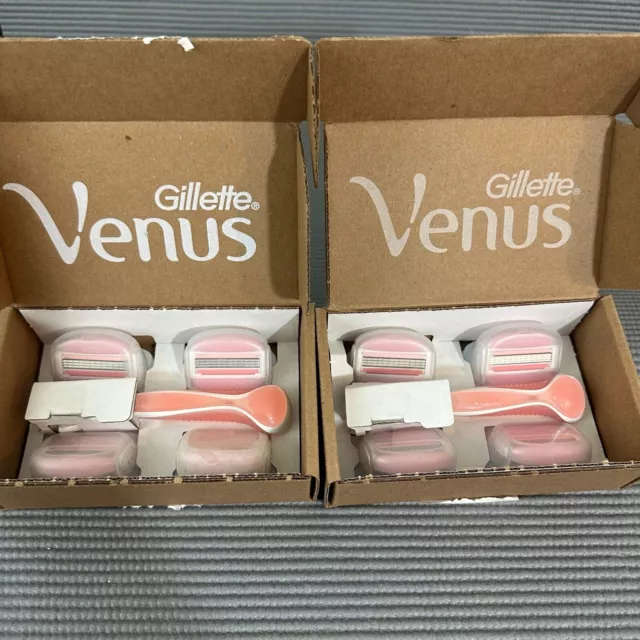 NUEVO Gillette Venus Comfort Glide Gel de Té Blanco Para Mujer Afeitadoras 8 Recargas Set
