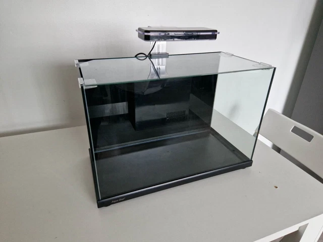 Aqua One Focus 36 Glass Aquarium Black 36 Litre Fish Tank Modern Cover LED Light