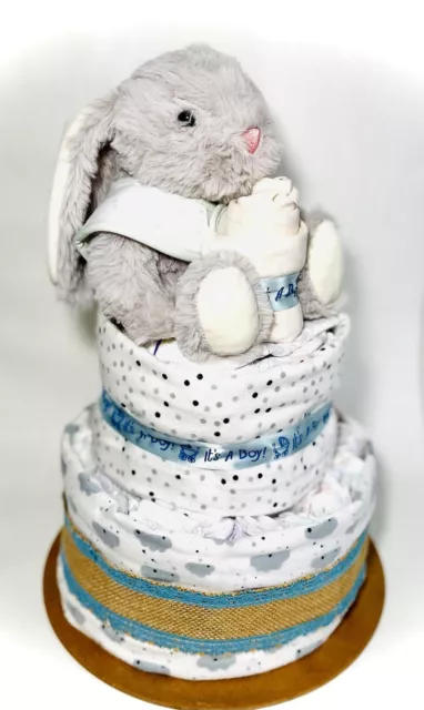 Baby Nappy Cake | Gift Set | Baby Shower | Newborn Present | New Born Hamper