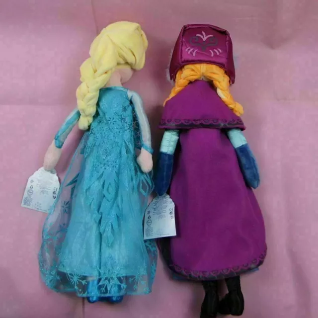 2Pcs Disney Frozen Elsa&anna Princess Stuffed Plush Doll Christmas Toy Gifts Uk 2