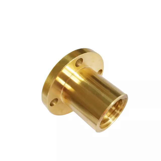 All Brass Round Flange Lock Nut T8-T40 Series Pitch 1mm-6mm T-type lead screw