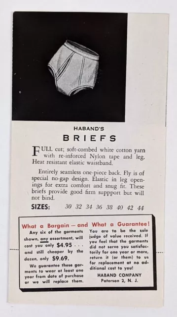 1960S HABAND'S MEN'S Boxer Shorts Briefs T-Shirts VTG Ad Pamphlet ...